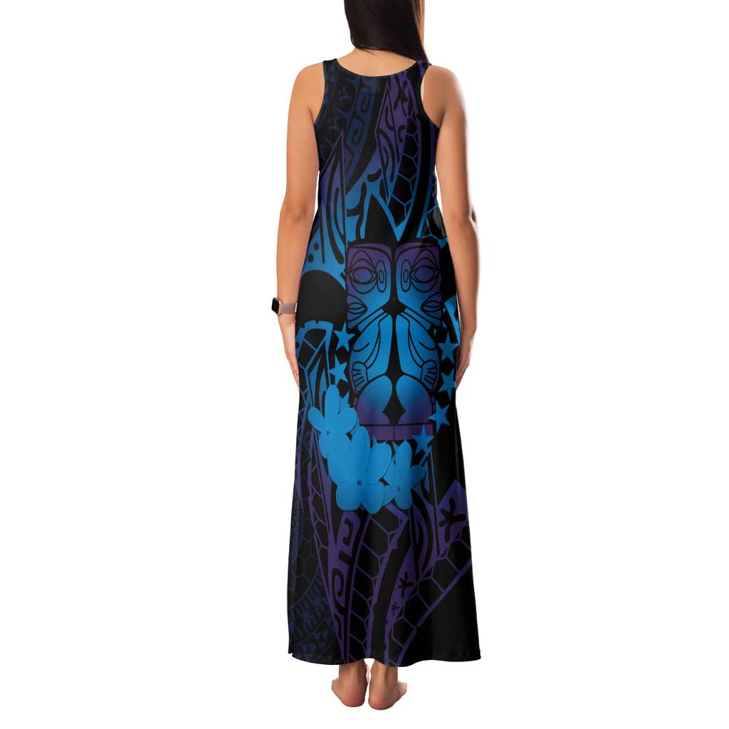 Kia Orana Kuki Airani Family Matching Tank Maxi Dress and Hawaiian Shirt Cook Islands Tangaroa God Tatau Purple LT14 - Polynesian Pride