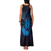 Kia Orana Kuki Airani Family Matching Tank Maxi Dress and Hawaiian Shirt Cook Islands Tangaroa God Tatau Purple LT14 - Polynesian Pride