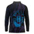 Kia Orana Kuki Airani Long Sleeve Polo Shirt Cook Islands Tangaroa God Tatau Purple