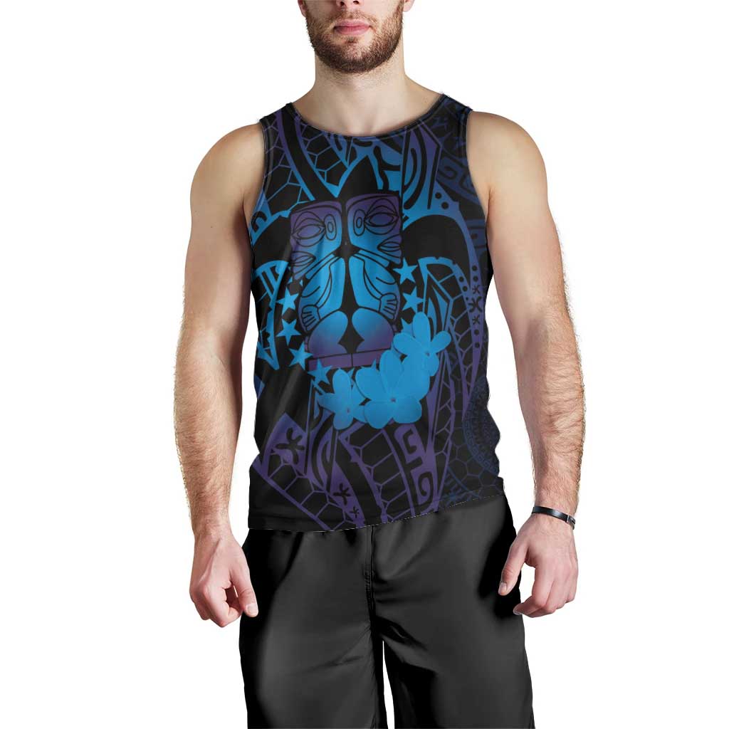 Kia Orana Kuki Airani Men Tank Top Cook Islands Tangaroa God Tatau Purple