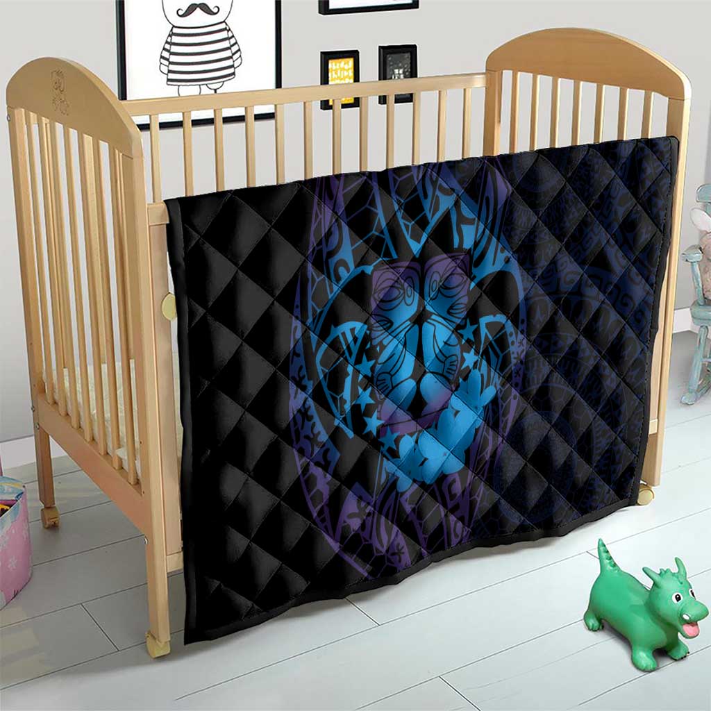 Kia Orana Kuki Airani Quilt Cook Islands Tangaroa God Tatau Purple