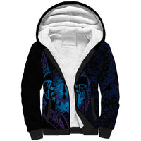 Kia Orana Kuki Airani Sherpa Hoodie Cook Islands Tangaroa God Tatau Purple LT14 Unisex Purple - Polynesian Pride