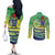 Te Maeva Nui Cook Islands Couples Matching Off The Shoulder Long Sleeve Dress and Long Sleeve Button Shirt 60th Independence Anniversary Proud