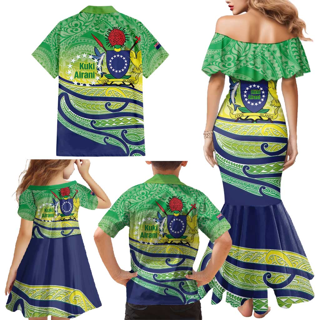 Te Maeva Nui Cook Islands Family Matching Mermaid Dress and Hawaiian Shirt 60th Independence Anniversary Proud LT14 - Polynesian Pride