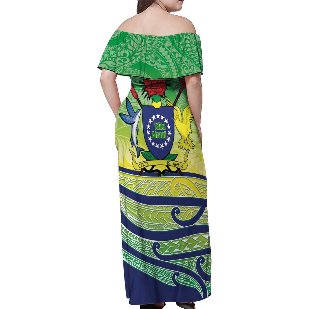 Te Maeva Nui Cook Islands Family Matching Off Shoulder Maxi Dress and Hawaiian Shirt 60th Independence Anniversary Proud LT14 - Polynesian Pride