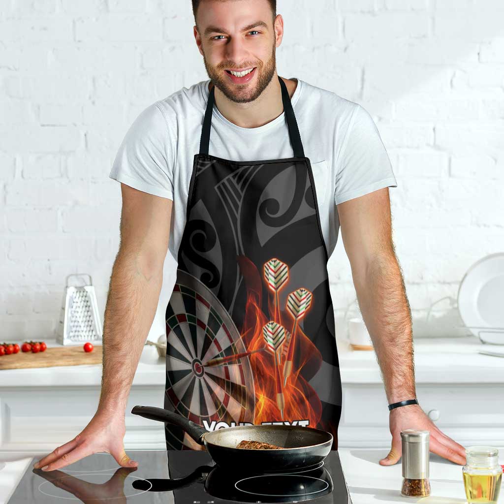 Personalised Aotearoa Darts Apron Maori Koru Flaming Dartboard - Polynesian Pride