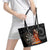 Personalised Aotearoa Darts Leather Tote Bag Maori Koru Flaming Dartboard