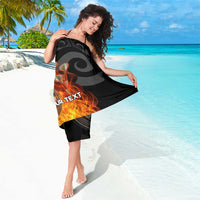 Personalised Aotearoa Darts Sarong Maori Koru Flaming Dartboard