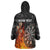 Personalised Aotearoa Darts Wearable Blanket Hoodie Maori Koru Flaming Dartboard