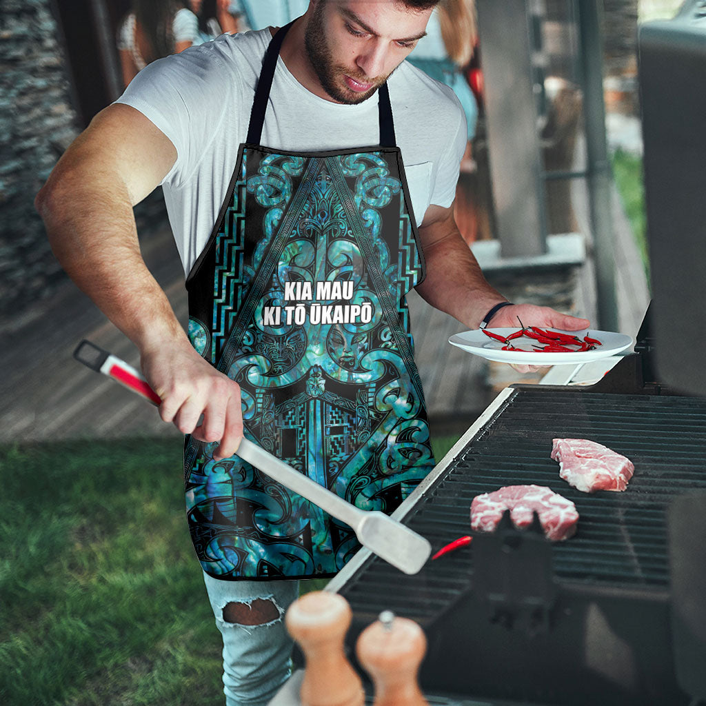 Maori Language Week Apron Kia Mau Ki To Ukaipo Paua Shell Color LT14 - Polynesian Pride