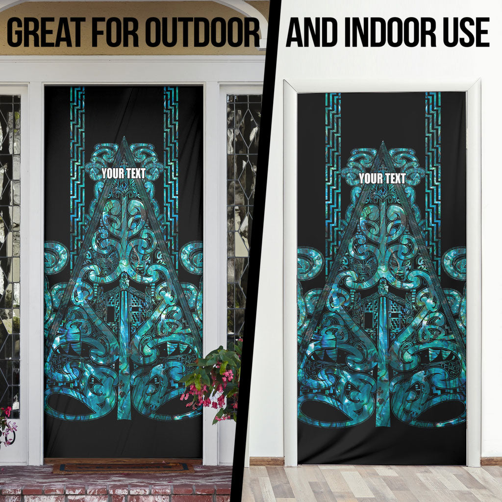 Maori Language Week Personalised Door Cover Kia Mau Ki To Ukaipo Paua Shell Color LT14 - Polynesian Pride