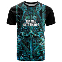 Maori Language Week Personalised T Shirt Kia Mau Ki To Ukaipo Paua Shell Color LT14 Turquoise - Polynesian Pride