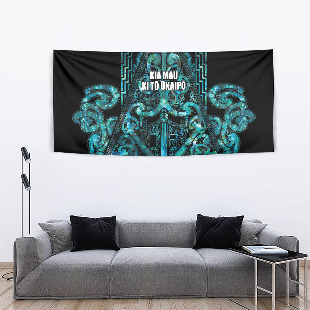 Maori Language Week Tapestry Kia Mau Ki To Ukaipo Paua Shell Color LT14 - Polynesian Pride