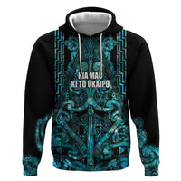 Maori Language Week Personalised Zip Hoodie Kia Mau Ki To Ukaipo Paua Shell Color LT14 Pullover Hoodie Turquoise - Polynesian Pride