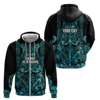 Maori Language Week Personalised Zip Hoodie Kia Mau Ki To Ukaipo Paua Shell Color LT14 - Polynesian Pride