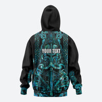 Maori Language Week Personalised Zip Hoodie Kia Mau Ki To Ukaipo Paua Shell Color LT14 - Polynesian Pride