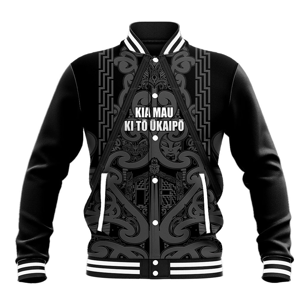 Maori Language Week Personalised Baseball Jacket Kia Mau Ki To Ukaipo Grey Color
