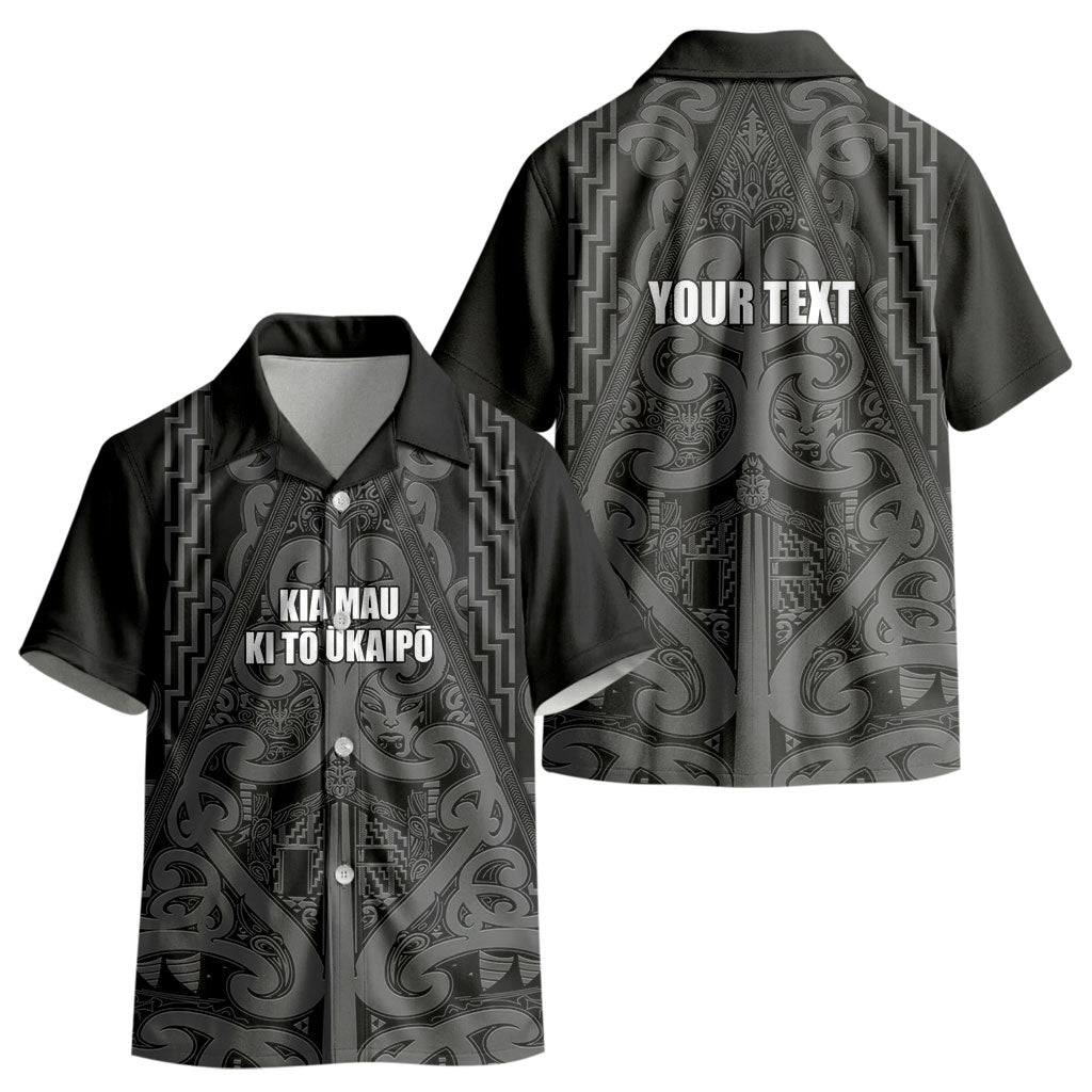 Maori Language Week Personalised Kid Hawaiian Shirt Kia Mau Ki To Ukaipo Grey Color LT14 - Polynesian Pride