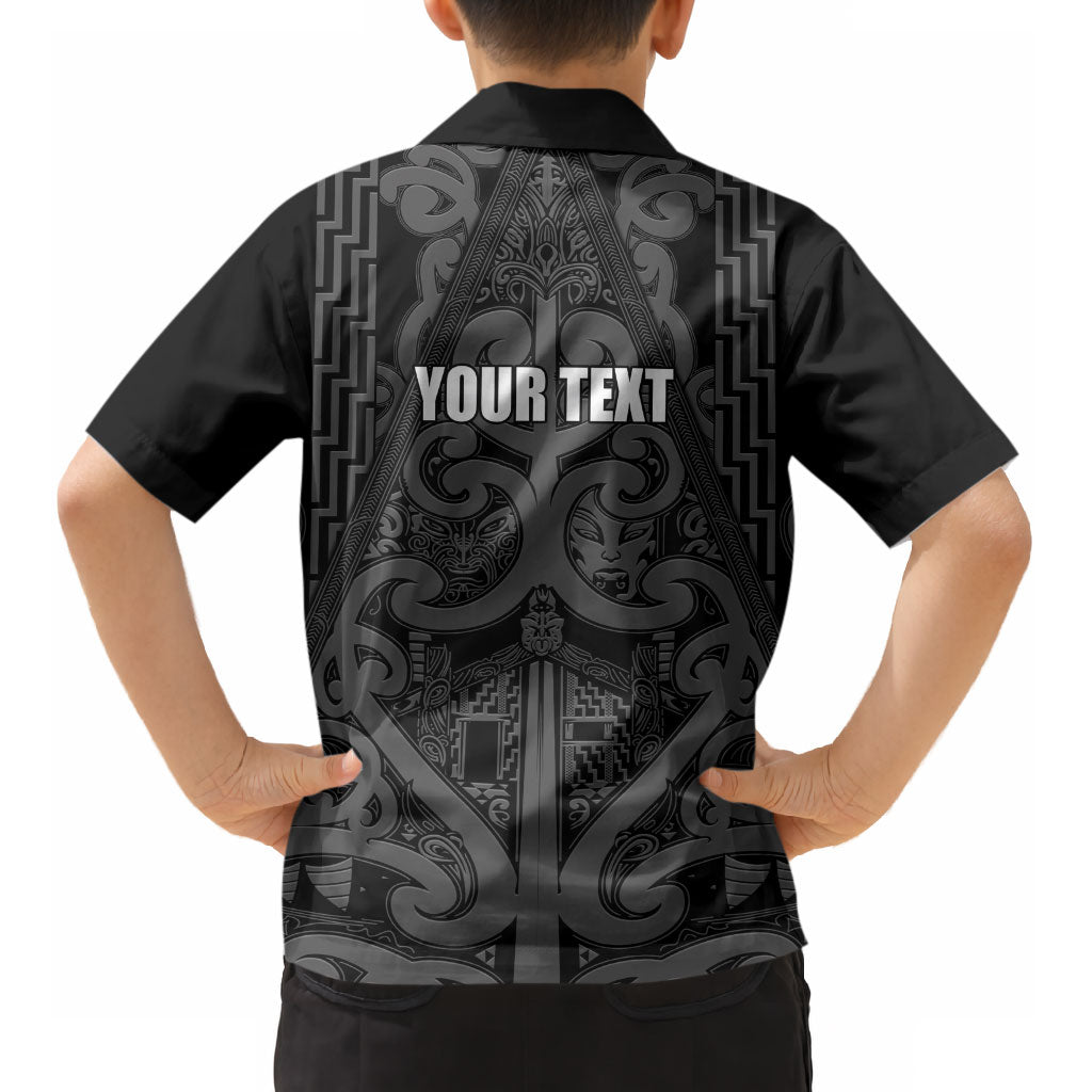 Maori Language Week Personalised Kid Hawaiian Shirt Kia Mau Ki To Ukaipo Grey Color LT14 - Polynesian Pride