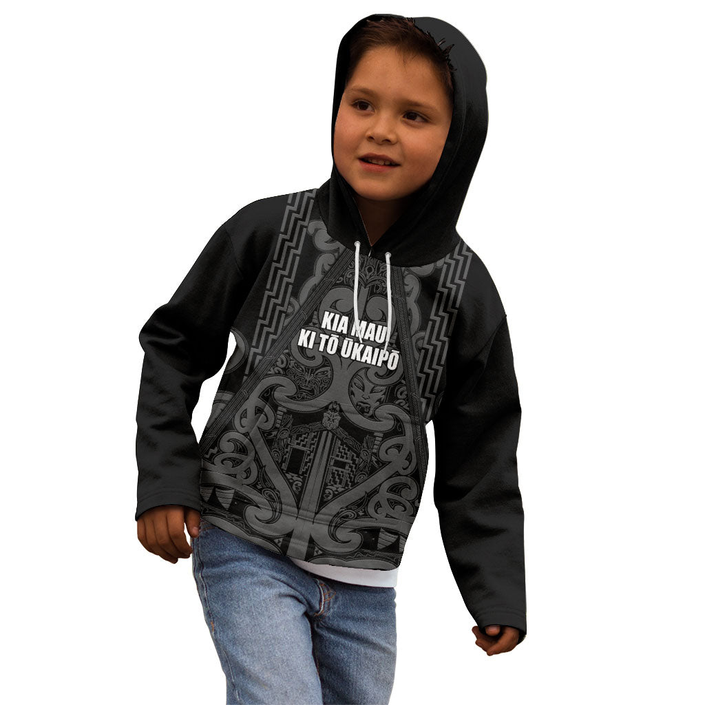 Maori Language Week Personalised Kid Hoodie Kia Mau Ki To Ukaipo Grey Color LT14 - Polynesian Pride