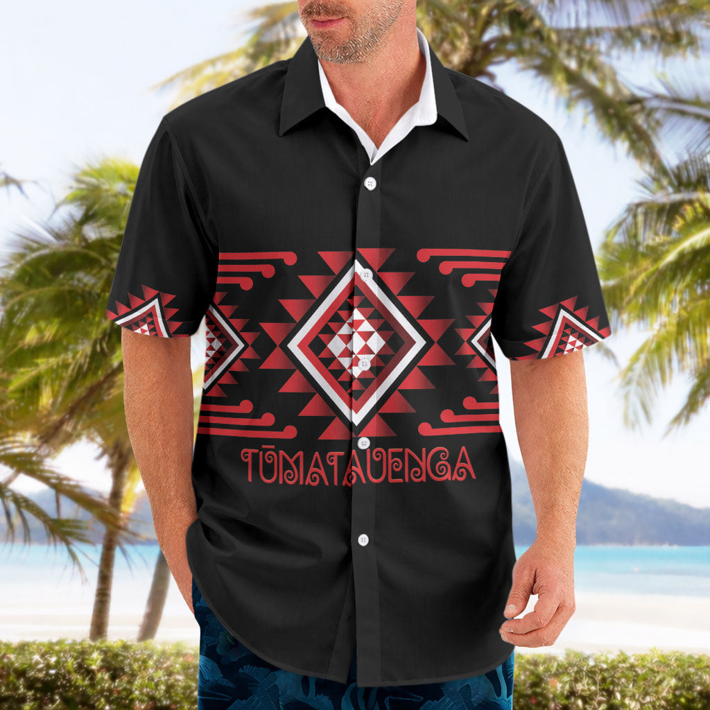 Aotearoa Atua Tumatauenga Personalised Hawaiian Shirt Maori God Of War Taniko Motifs LT14 - Polynesian Pride