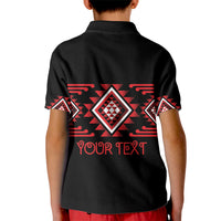 Aotearoa Atua Tumatauenga Personalised Kid Polo Shirt Maori God Of War Taniko Motifs LT14 - Polynesian Pride