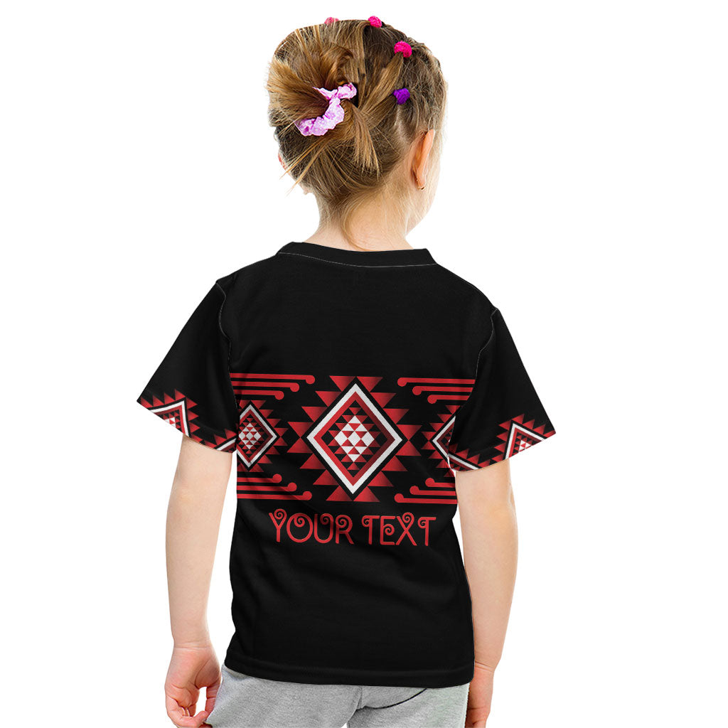 Aotearoa Atua Tumatauenga Personalised Kid T Shirt Maori God Of War Taniko Motifs LT14 - Polynesian Pride