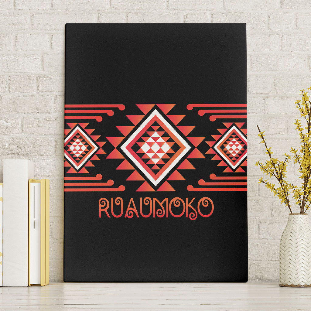 Aotearoa Atua Ruaumoko Canvas Wall Art Maori Powerful God Taniko Motifs