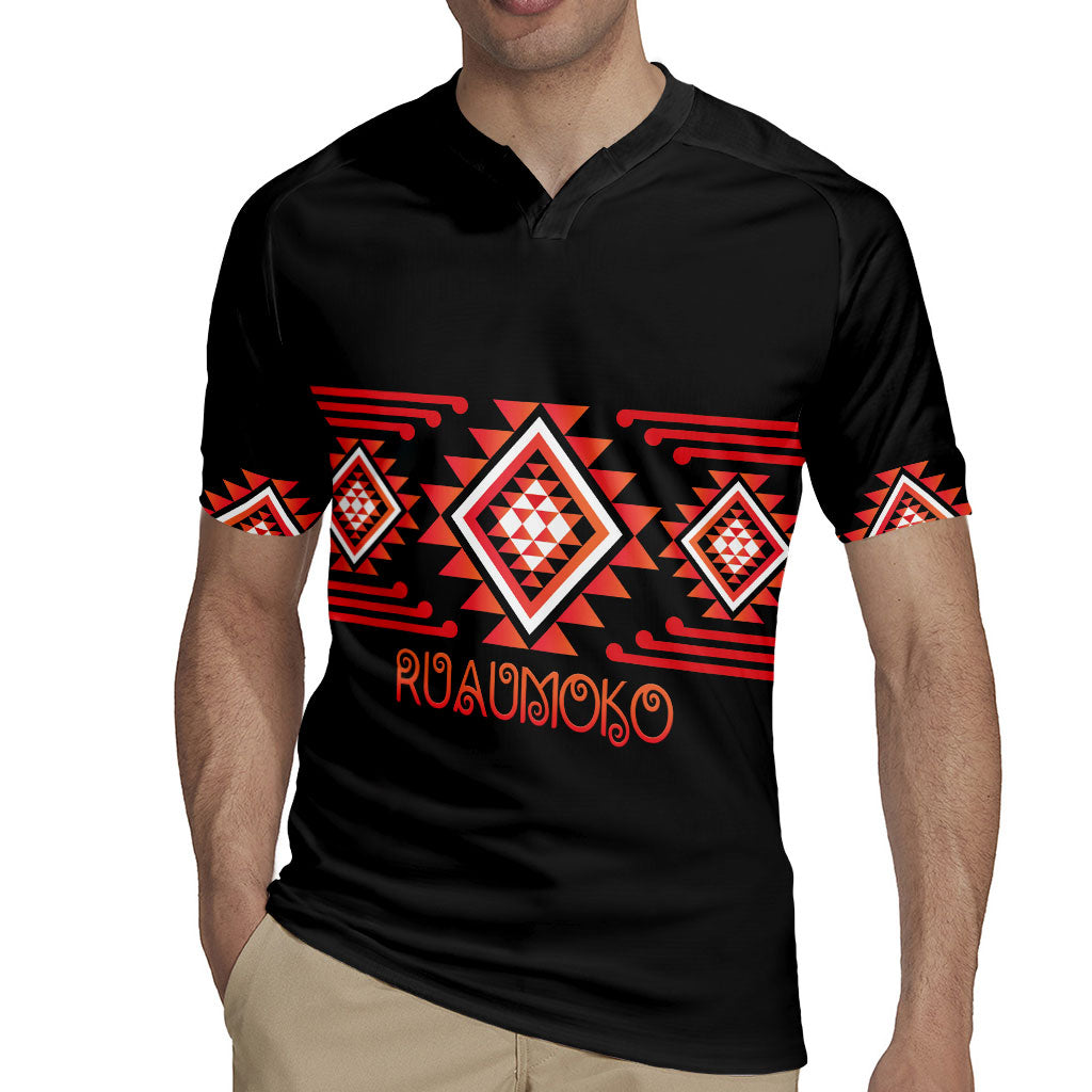 Aotearoa Atua Ruaumoko Personalised Rugby Jersey Maori Powerful God Taniko Motifs LT14 - Polynesian Pride