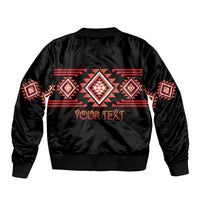 Aotearoa Atua Ruaumoko Personalised Sleeve Zip Bomber Jacket Maori Powerful God Taniko Motifs LT14 - Polynesian Pride
