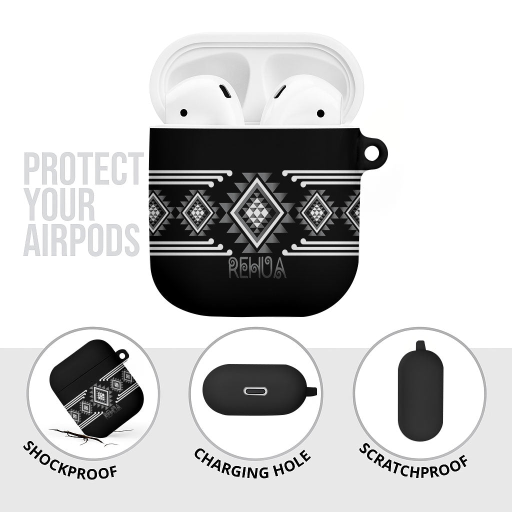 Aotearoa Atua Rehua AirPods Case Maori God Of Healing Taniko Motifs LT14 - Polynesian Pride