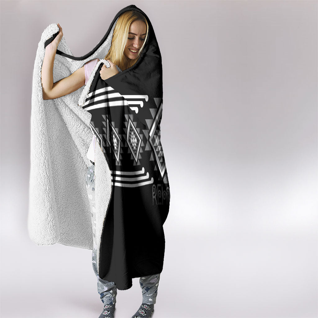 Aotearoa Atua Rehua Hooded Blanket Maori God Of Healing Taniko Motifs LT14 - Polynesian Pride