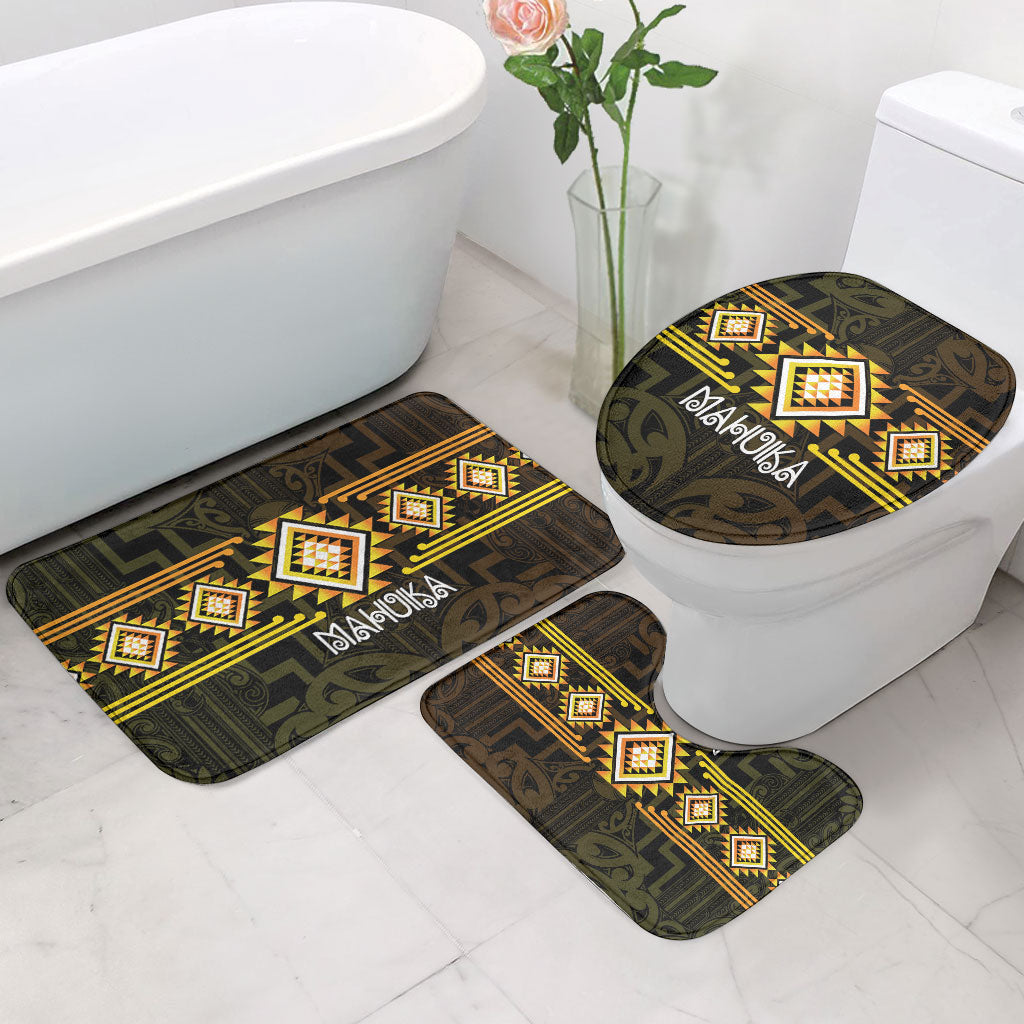 Aotearoa Atua Mahuika Bathroom Set Maori Goddess Of Fire Taniko Motifs LT14 - Polynesian Pride