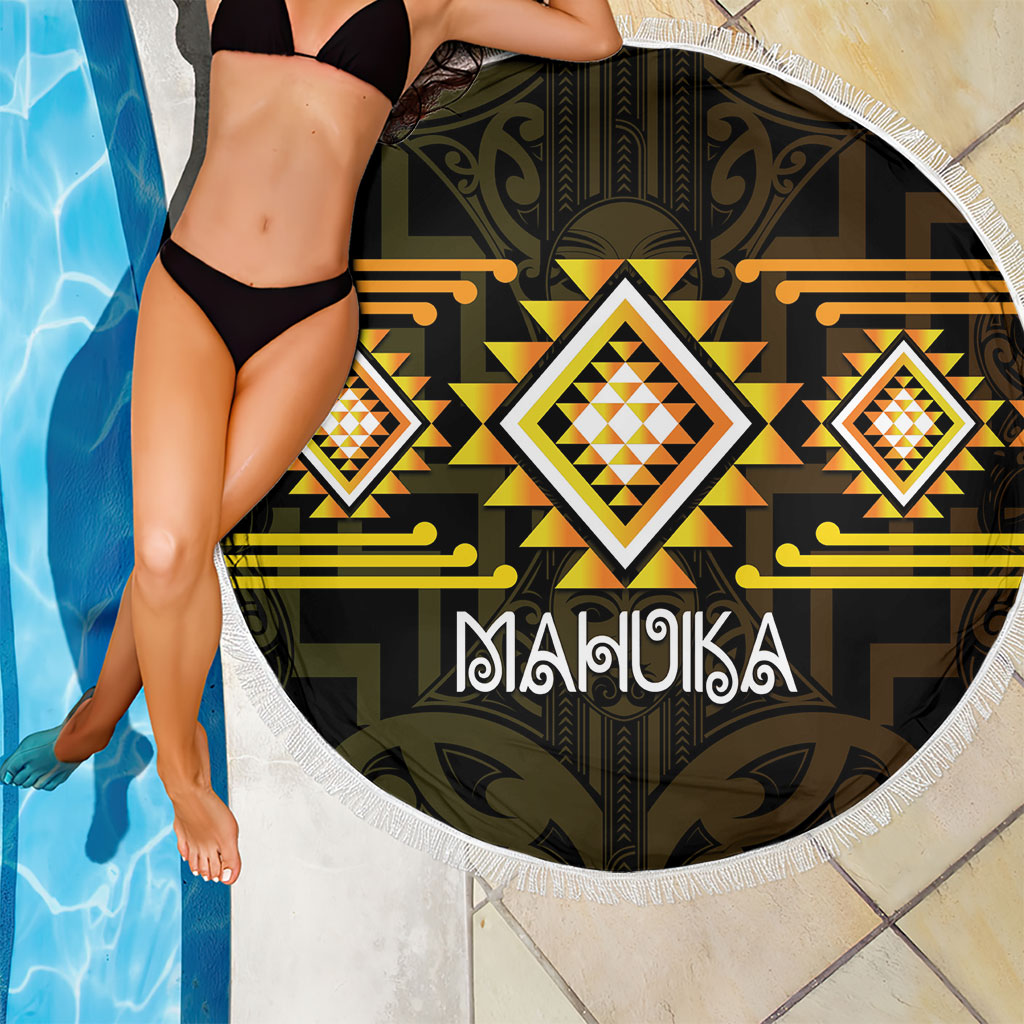 Aotearoa Atua Mahuika Beach Blanket Maori Goddess Of Fire Taniko Motifs LT14 - Polynesian Pride
