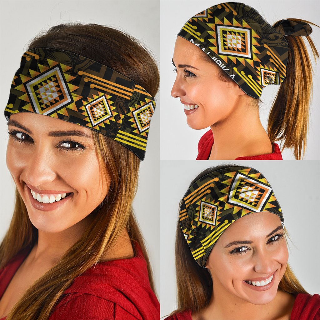 Aotearoa Atua Mahuika Neck Gaiter Maori Goddess Of Fire Taniko Motifs LT14 - Polynesian Pride