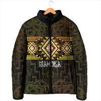 Aotearoa Atua Mahuika Personalised Padded Jacket Maori Goddess Of Fire Taniko Motifs LT14 - Polynesian Pride