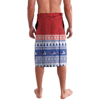 Personalised Toa Samoa Rugby Christmas Lavalava Ula Fala Samoan Pattern Red - Polynesian Pride