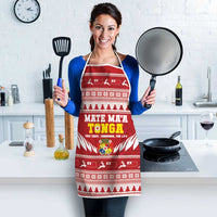 Tonga Rugby Christmas Apron Mate Maa Tonga Ngatu Pattern - Polynesian Pride