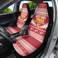 Tonga Rugby Christmas Car Seat Cover Mate Maa Tonga Ngatu Pattern - Polynesian Pride
