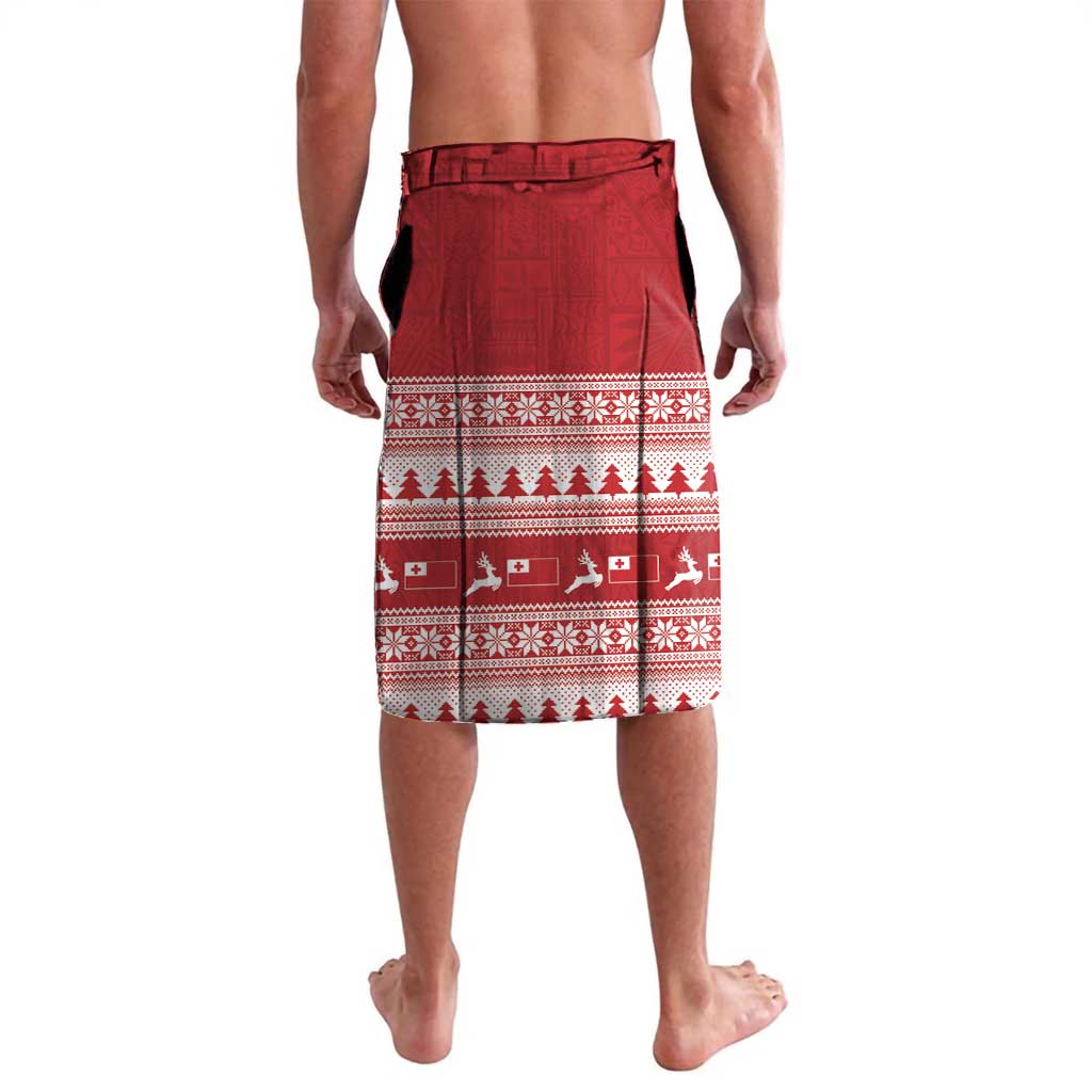 Personalised Tonga Rugby Christmas Lavalava Mate Maa Tonga Ngatu Pattern - Polynesian Pride