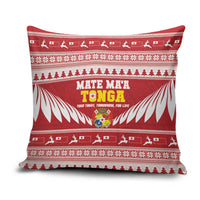 Tonga Rugby Christmas Pillow Cover Mate Maa Tonga Ngatu Pattern - Polynesian Pride
