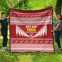 Tonga Rugby Christmas Quilt Mate Maa Tonga Ngatu Pattern - Polynesian Pride