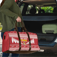 Tonga Rugby Christmas Travel Bag Mate Maa Tonga Ngatu Pattern - Polynesian Pride
