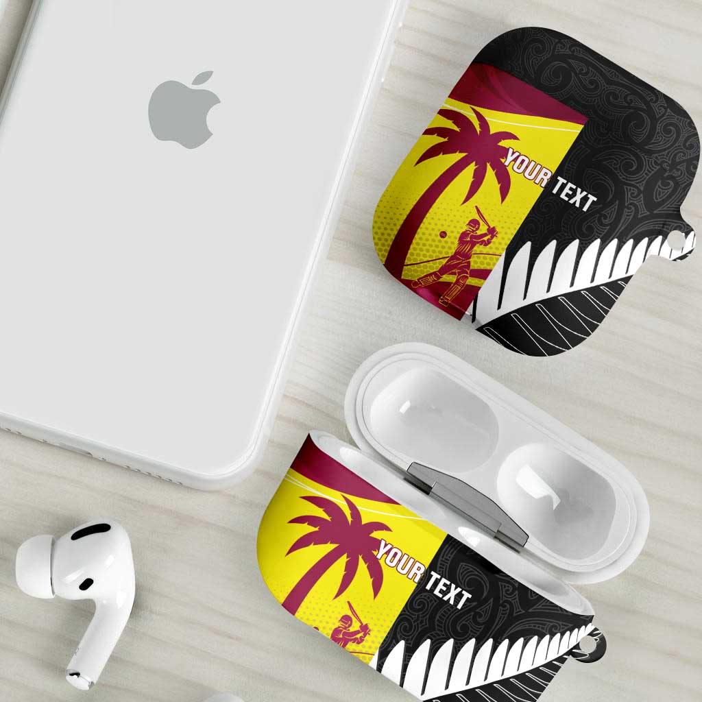 New Zealand and West Indies Cricket Custom AirPods Case Black Cap Windies Together - Polynesian Pride