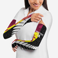 New Zealand and West Indies Cricket Custom Arm Sleeves Black Cap Windies Together - Polynesian Pride