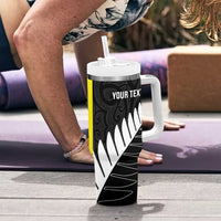 New Zealand and West Indies Cricket Custom Tumbler With Handle Black Cap Windies Together - Polynesian Pride