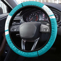 New Zealand Silver Fern Cricket Steering Wheel Cover Black Cap Teal Maori Pattern LT14 - Polynesian Pride