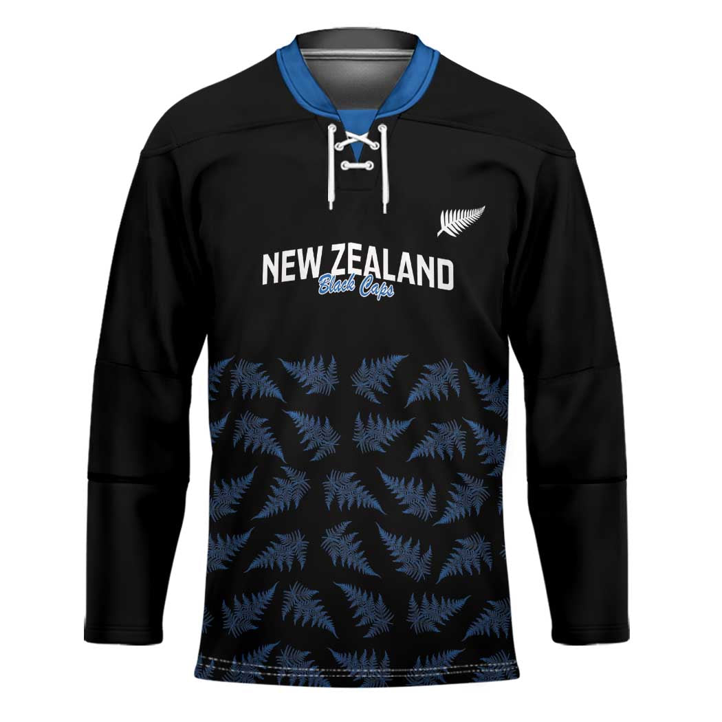 New Zealand Silver Fern Cricket Custom Hockey Jersey Black Cap T20 Version - Polynesian Pride