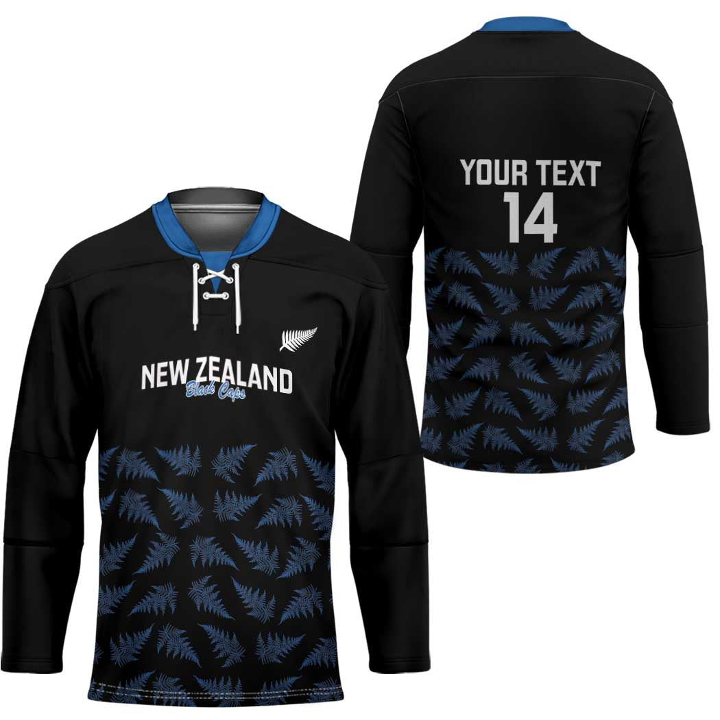 New Zealand Silver Fern Cricket Custom Hockey Jersey Black Cap T20 Version - Polynesian Pride