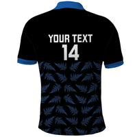 New Zealand Silver Fern Cricket Custom Polo Shirt Black Cap T20 Version - Polynesian Pride